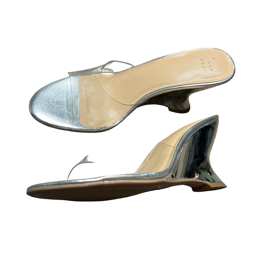 NEW DAY Chessy Wedge Heels Silver
